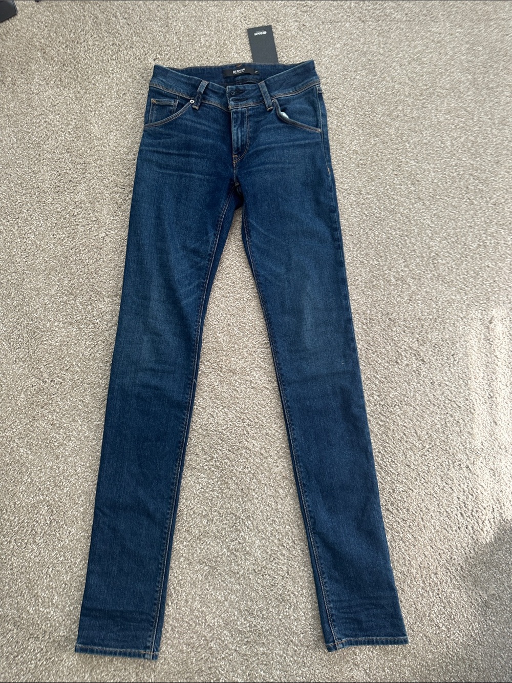 Hudson Women's Collin Flap Skinny Jeans in a medium wash